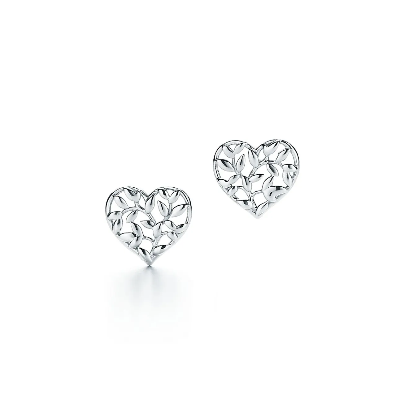 Tiffany & Co. Paloma Picasso® Olive Leaf heart earrings in sterling silver. | ^ Earrings|Gifts for Her