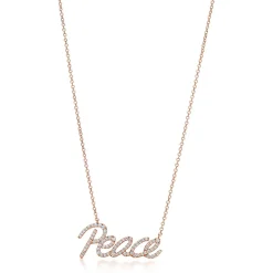 Tiffany & Co. Paloma Picasso® Peace pendant in 18k rose gold with diamonds, small. | ^ Necklaces & Pendants|Paloma Picasso®