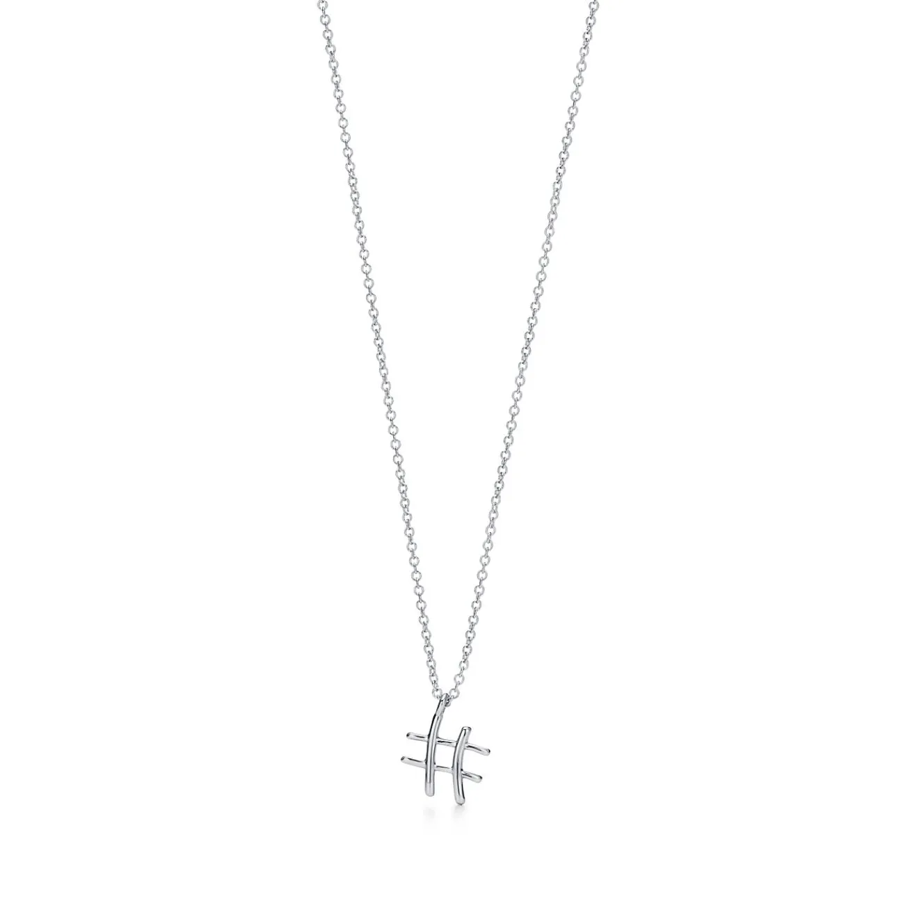 Tiffany & Co. Paloma's Graffiti hashtag pendant in sterling silver, small. | ^ Necklaces & Pendants|Sterling Silver Jewelry