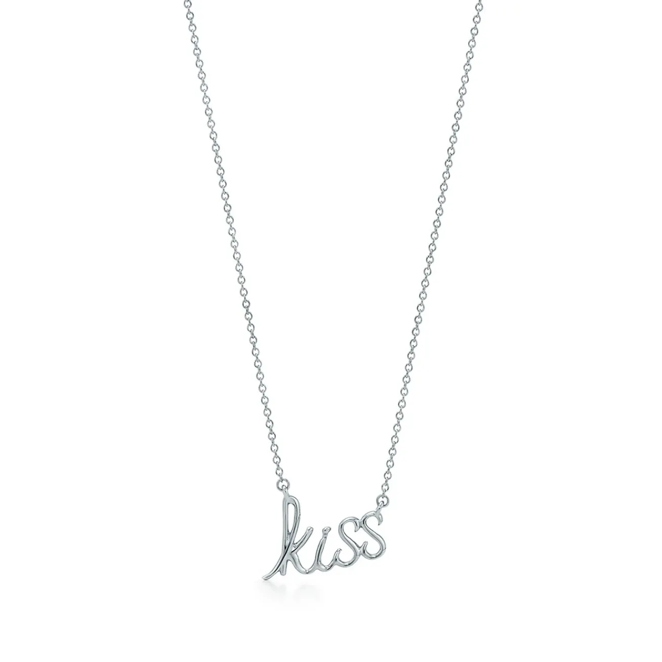 Tiffany & Co. Paloma's Graffiti kiss pendant in sterling silver. | ^ Necklaces & Pendants|Sterling Silver Jewelry
