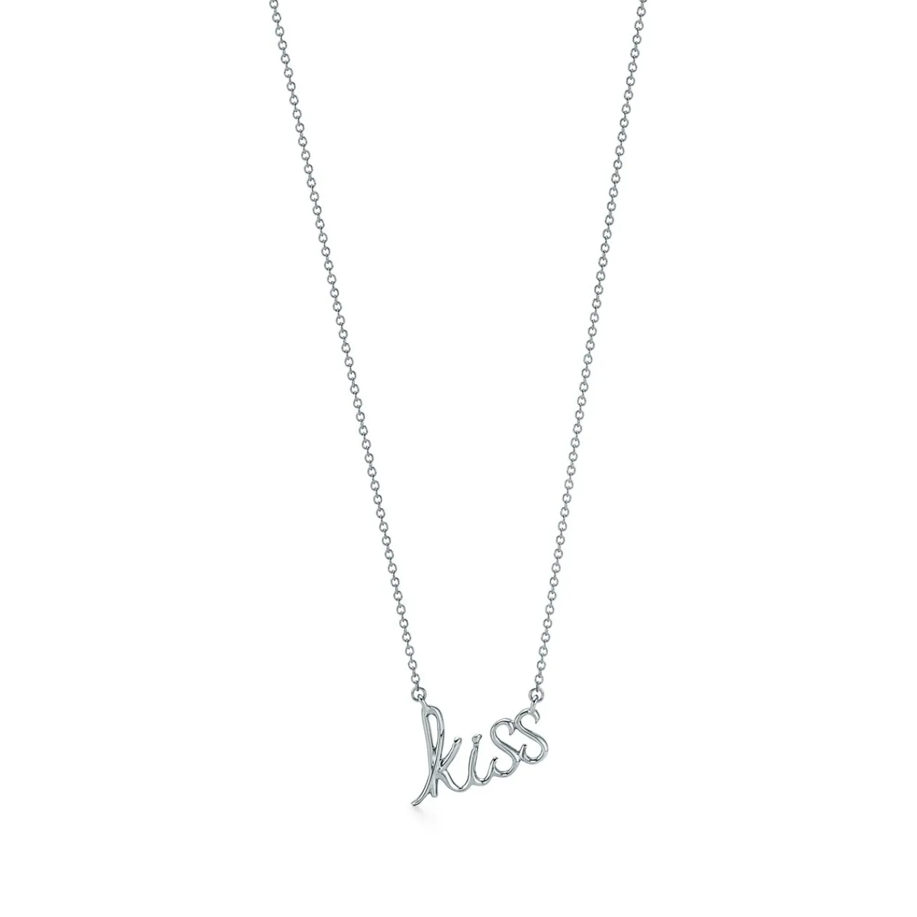 Tiffany & Co. Paloma's Graffiti kiss pendant in sterling silver. | ^ Necklaces & Pendants|Sterling Silver Jewelry