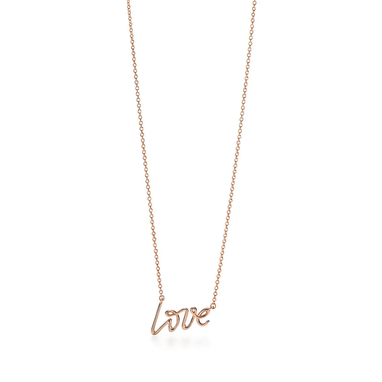 Tiffany & Co. Paloma's Graffiti love pendant in 18k rose gold, small. | ^ Necklaces & Pendants|Rose Gold Jewelry