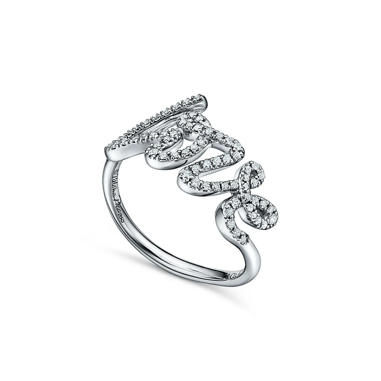 Tiffany & Co. Paloma's Graffiti Love Ring in White Gold with Diamonds, Small | ^ Diamond Jewelry|Paloma Picasso®
