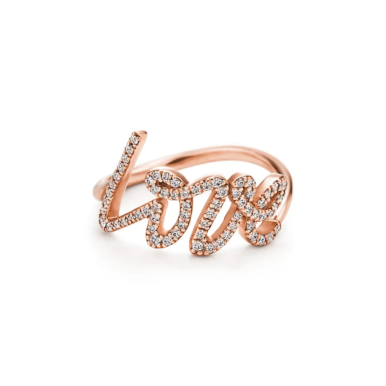 Tiffany & Co. Paloma's Graffiti Love Ring in Rose Gold with Diamonds, Small | ^ Rings|Rose Gold Jewelry