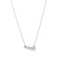 Tiffany & Co. Paloma's Graffiti peace pendant in 18k white gold with diamonds, mini. | ^ Necklaces & Pendants|Diamond Jewelry