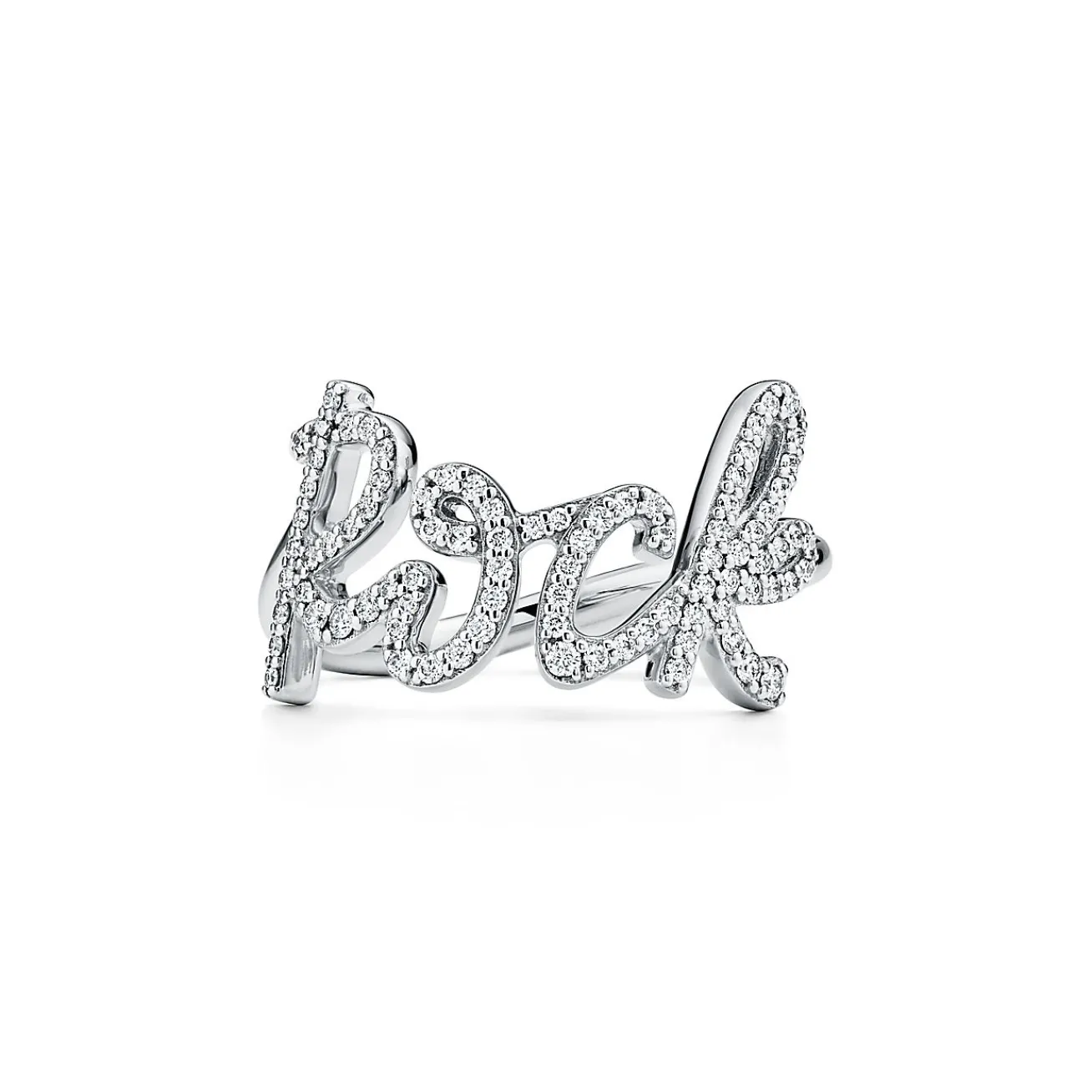 Tiffany & Co. Paloma's Graffiti Rock Ring in White Gold with Diamonds, Small | ^ Rings|Diamond Jewelry