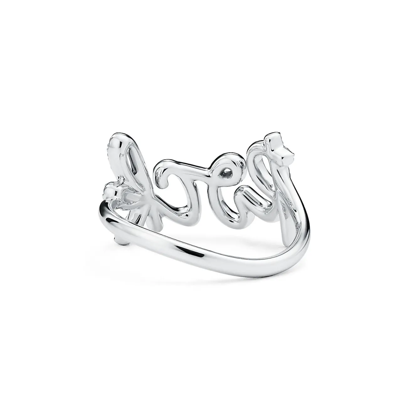 Tiffany & Co. Paloma's Graffiti Rock Ring in White Gold with Diamonds, Small | ^ Rings|Diamond Jewelry