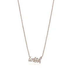 Tiffany & Co. Paloma's Graffiti wish pendant in 18k rose gold with diamonds. | ^ Necklaces & Pendants|Rose Gold Jewelry