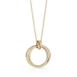 Tiffany & Co. Paloma's Melody circle pendant in 18k gold with diamonds, small. | ^ Necklaces & Pendants|Gold Jewelry