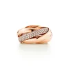Tiffany & Co. Paloma's Melody five-band ring in 18k rose gold with diamonds. | ^ Rings|Rose Gold Jewelry