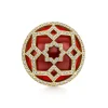 Tiffany & Co. Paloma's Zellige medallion ring with carnelian and diamonds in 18k gold. | ^ Diamond Jewelry