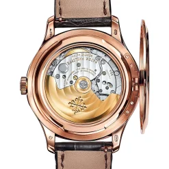 Tiffany & Co. Patek Philippe Calatrava men's watch in 18k rose gold with a leather strap. | ^ Patek Philippe