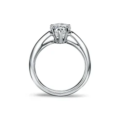 Tiffany & Co. Pear-shaped diamond engagement ring in platinum. | ^ Engagement Rings
