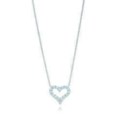 Tiffany & Co. Pendant in platinum with diamonds, mini. | ^ Necklaces & Pendants|Platinum Jewelry