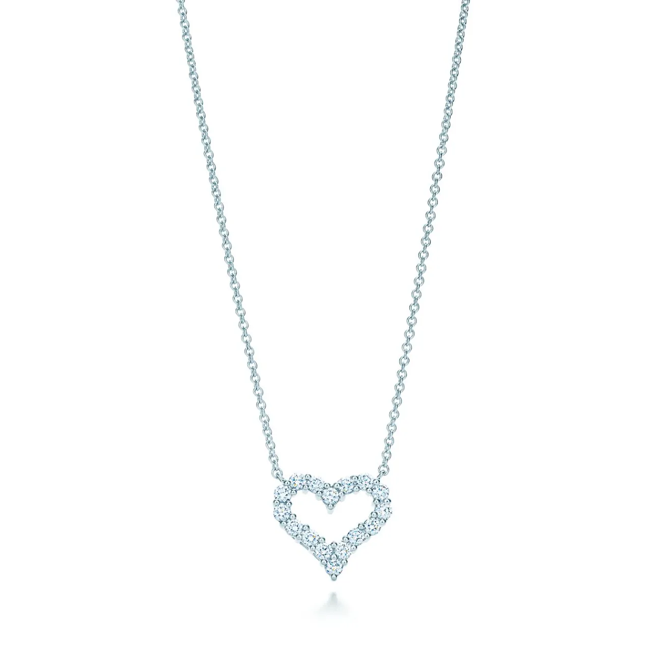Tiffany & Co. Pendant in platinum with diamonds, mini. | ^ Necklaces & Pendants|Platinum Jewelry