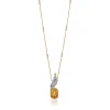 Tiffany & Co. Pendant in Yellow Gold and Platinum with a Citrine, Diamonds and Pink Sapphires | ^ Necklaces & Pendants|Gold Jewelry