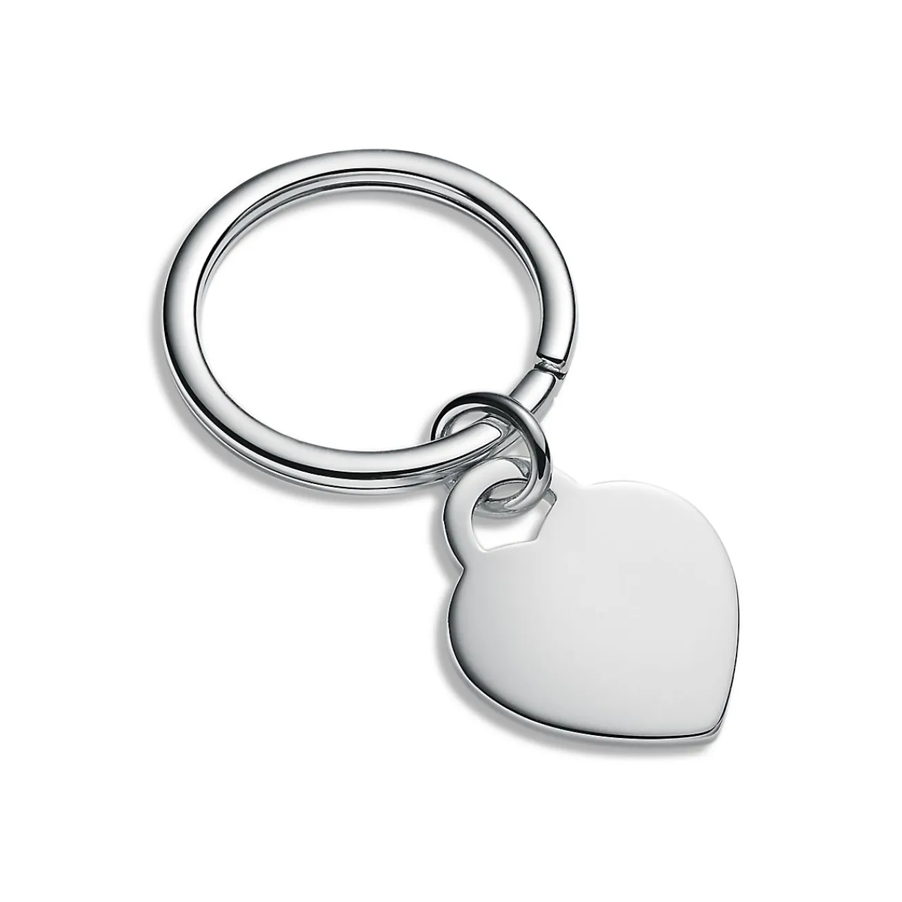 Tiffany & Co. Personal Essentials Heart Tag Key Ring in Sterling Silver | ^Women Key Rings|Women's Accessories