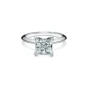 Tiffany & Co. Princess-cut diamond engagement ring in platinum: a classic. | ^ Engagement Rings