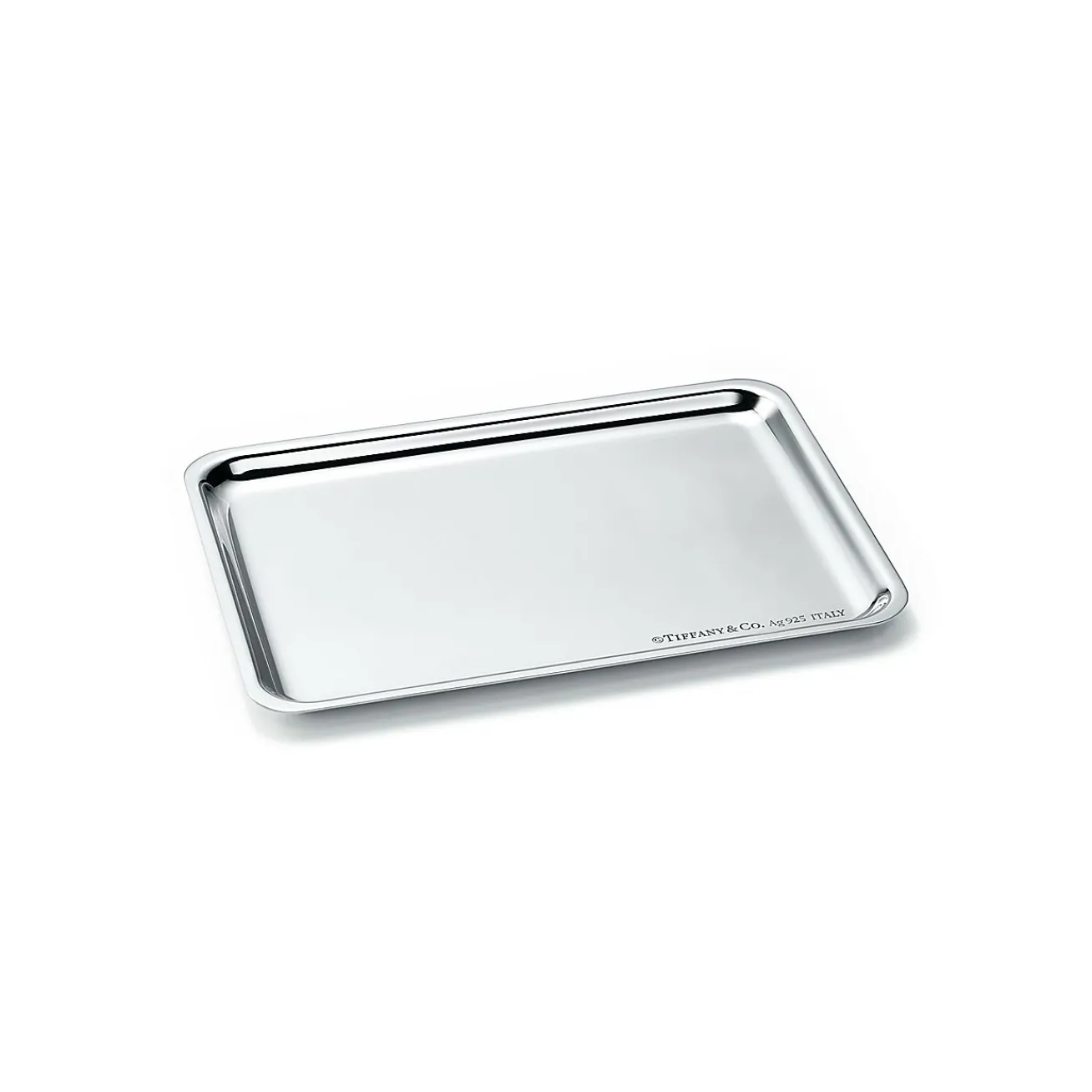 Tiffany & Co. Rectangular tray in sterling silver, 6 x 4.5". | ^ Gifts to Personalize|Decor