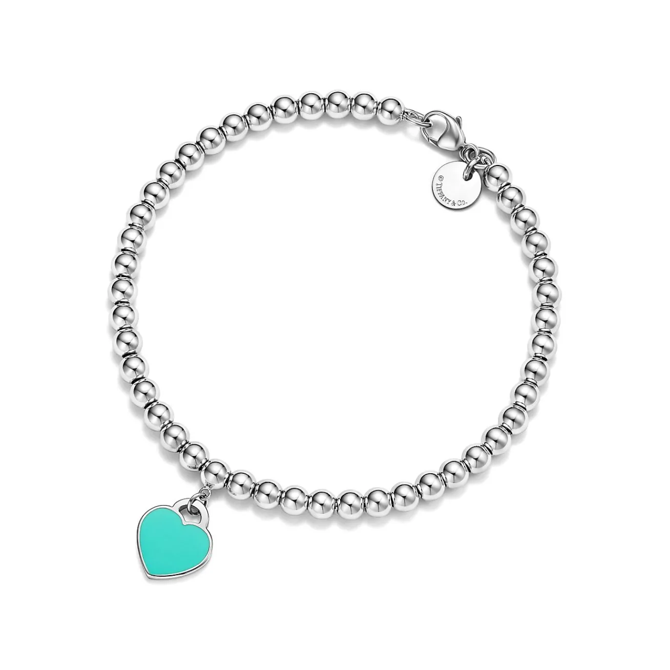 Tiffany & Co. Return to Tiffany® Bead Bracelet in Silver, Tiffany Blue® with a Diamond, 4 mm | ^ Bracelets|Gifts for Her