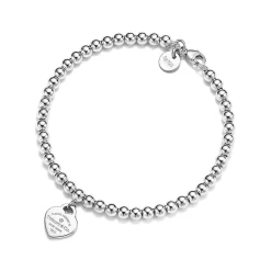 Tiffany & Co. Return to Tiffany® Bead Bracelet in Silver, Tiffany Blue® with a Diamond, 4 mm | ^ Bracelets|Gifts for Her