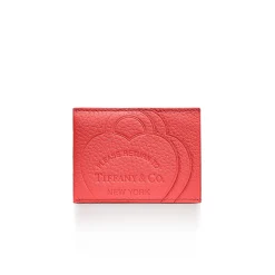Tiffany & Co. Return to Tiffany® Card Case in Hibiscus Red Leather | ^Women Business Gifts|Small Leather Goods