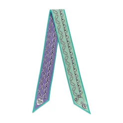 Tiffany & Co. Return to Tiffany® Chains Ribbon Scarf in Jade-colored and Lavender Silk | ^Women Scarves & Stoles|Women's Accessories