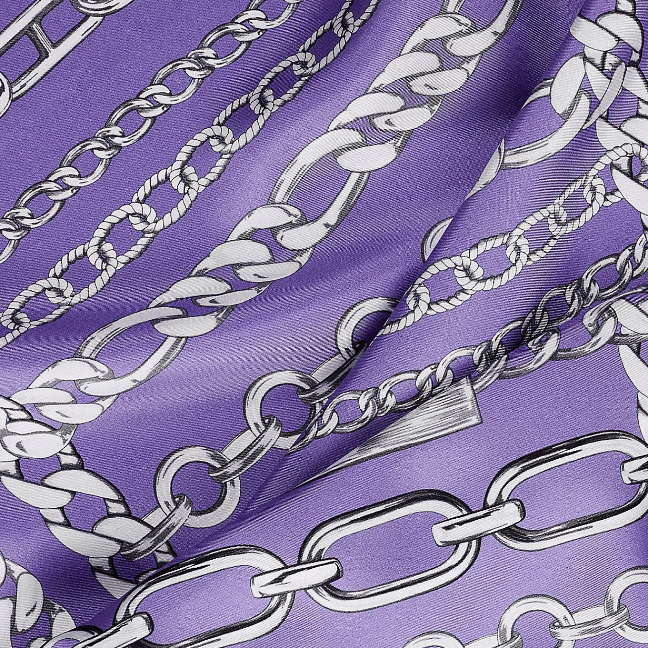Tiffany & Co. Return to Tiffany® Chains Square Scarf in Lavender Silk | ^Women Scarves & Stoles|Women's Accessories