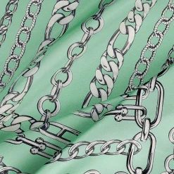Tiffany & Co. Return to Tiffany® Chains Square Scarf in Jade-colored Silk | ^Women Tiffany Blue® Gifts|Scarves & Stoles