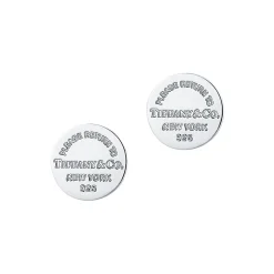 Tiffany & Co. Return to Tiffany® Circle Stud Earrings in Silver | ^ Earrings|Sterling Silver Jewelry