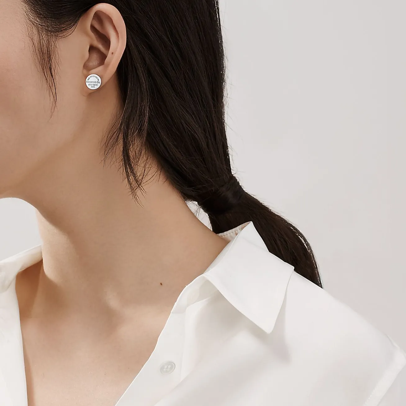 Tiffany & Co. Return to Tiffany® Circle Stud Earrings in Silver | ^ Earrings|Sterling Silver Jewelry