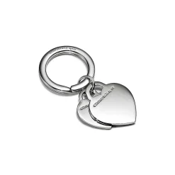 Tiffany & Co. Return to Tiffany® Double Heart Tag Key Ring in Silver with Tiffany Blue® | ^Women Tiffany Blue® Gifts|Key Rings