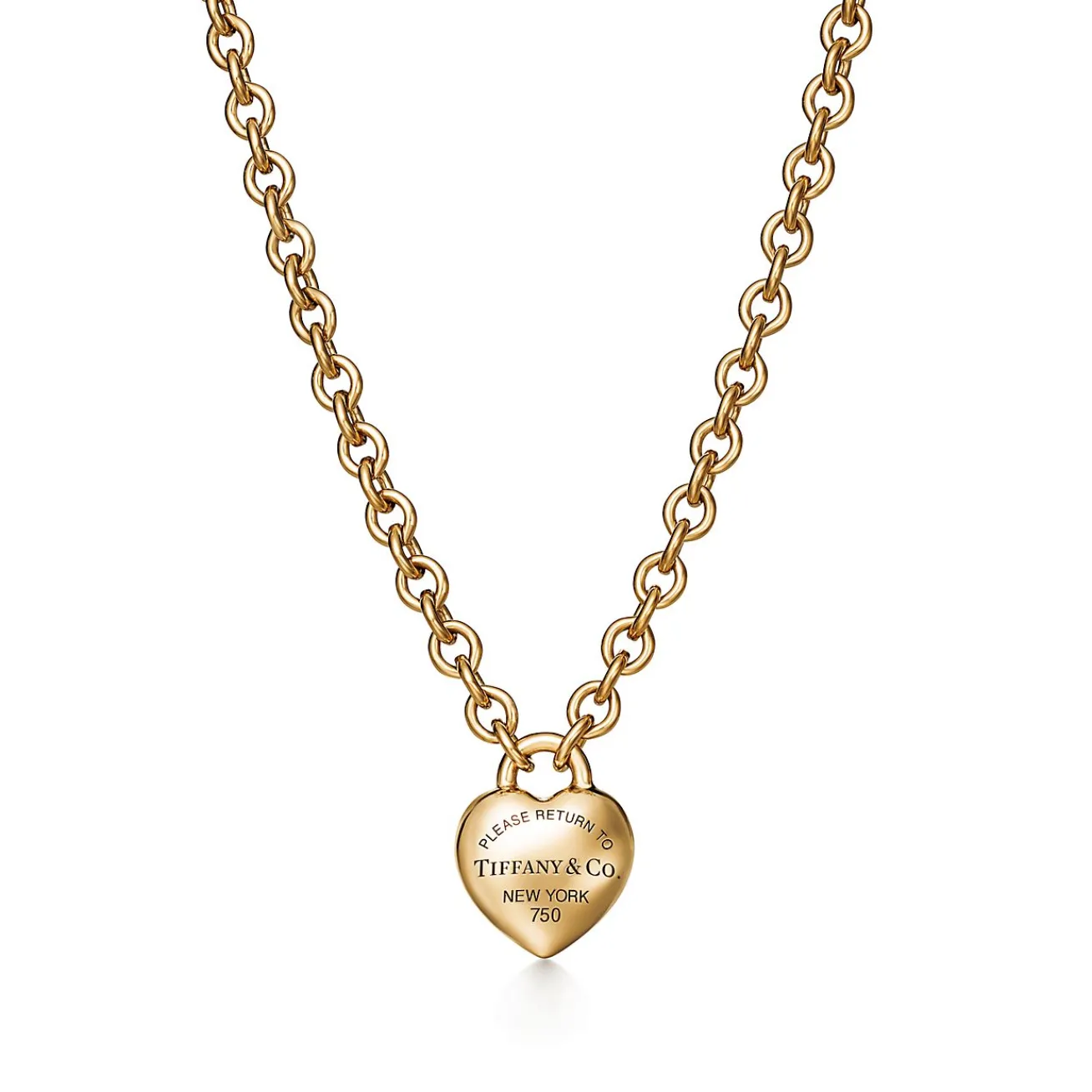 Tiffany & Co. Return to Tiffany® Full Heart Pendant in Yellow Gold | ^ Necklaces & Pendants|New Jewelry