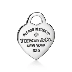 Tiffany & Co. Return to Tiffany® Heart Pendant and Earrings Set in Silver with Diamonds, Mini | ^ Gifts for Her|Her