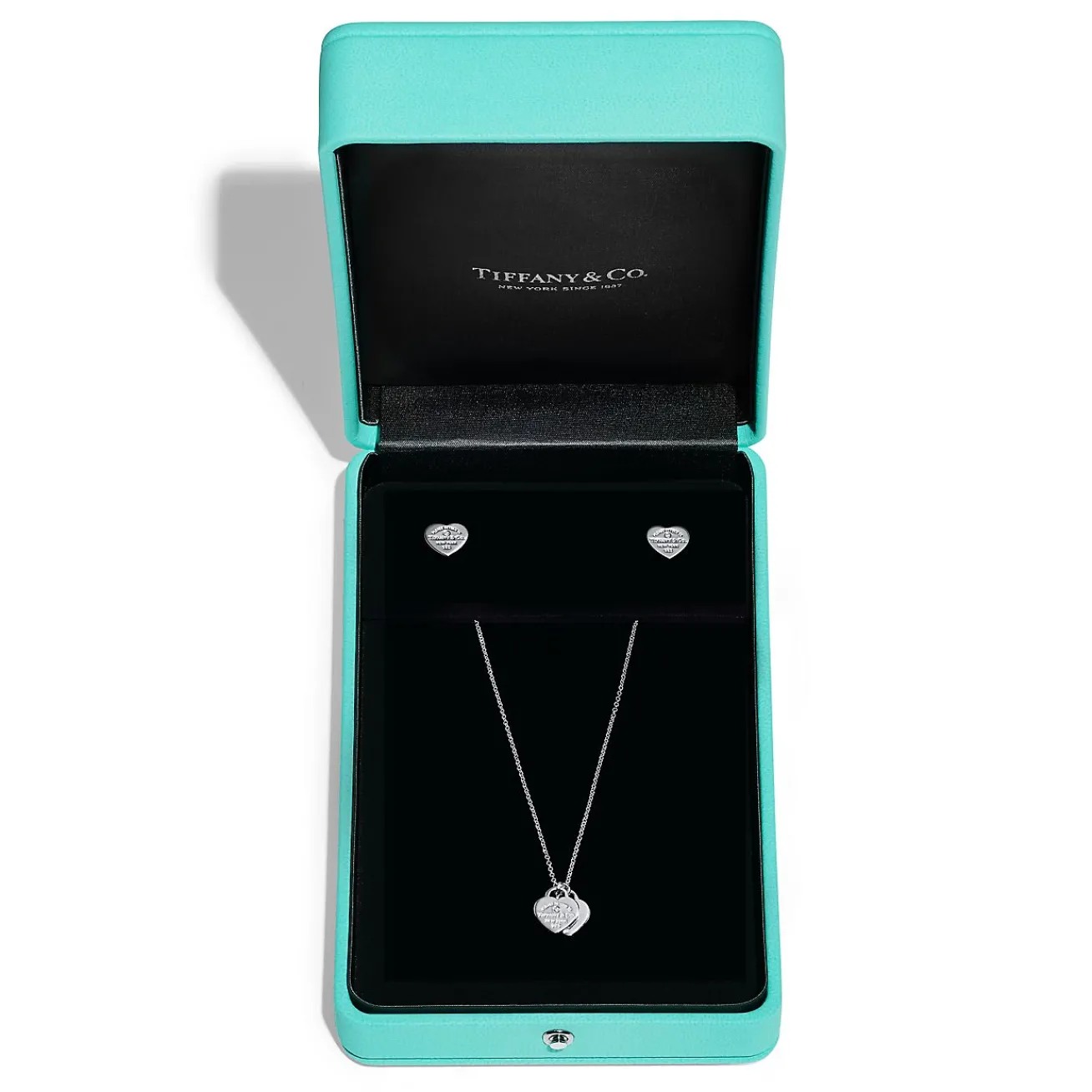 Tiffany & Co. Return to Tiffany® Heart Pendant and Earrings Set in Silver with Diamonds, Mini | ^ Gifts for Her|Her