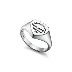 Tiffany & Co. Return to Tiffany® Heart Signet Ring in Silver, Small | ^ Rings|Most Popular Jewelry