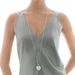 Tiffany & Co. Return to Tiffany® heart tag pendant in sterling silver, large. | ^ Necklaces & Pendants|Sterling Silver Jewelry