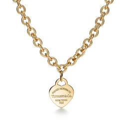 Tiffany & Co. Return to Tiffany® Heart Tag Necklace in Yellow Gold, Medium | ^ Necklaces & Pendants|Gold Jewelry