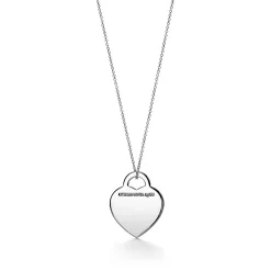 Tiffany & Co. Return to Tiffany® Heart Tag Pendant in Sterling Silver with a Diamond, Medium | ^ Necklaces & Pendants|Sterling Silver Jewelry