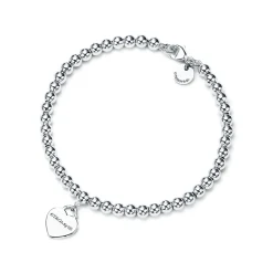 Tiffany & Co. Return to Tiffany® Heart Tag Bead Bracelet in Silver | ^ Bracelets|Sterling Silver Jewelry