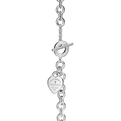 Tiffany & Co. Return to Tiffany® Heart Tag Bracelet in Silver with a Diamond, Medium | ^ Bracelets|Gifts for Her