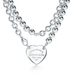 Tiffany & Co. Return to Tiffany® heart tag wrap necklace in sterling silver, 32". | ^ Necklaces & Pendants|Gifts for Her