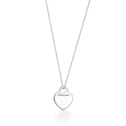 Tiffany & Co. Return to Tiffany® Heart Tag Pendant in Sterling Silver with a Diamond, Small | ^ Necklaces & Pendants|Sterling Silver Jewelry
