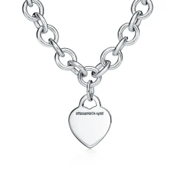 Tiffany & Co. Return to Tiffany® Heart Tag Chain Link Necklace in Silver | ^ Necklaces & Pendants|Gifts for Her