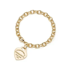 Tiffany & Co. Return to Tiffany® Heart Tag Bracelet in Yellow Gold, Medium | ^ Bracelets|Gold Jewelry
