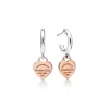 Tiffany & Co. Return to Tiffany® Hoop Earrings in Sterling Silver and Rose Gold, Mini | ^ Earrings|Hoop Earrings