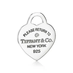 Tiffany & Co. Return to Tiffany® Hoop Earrings in Sterling Silver with Diamonds, Mini | ^ Earrings|Gifts for Her