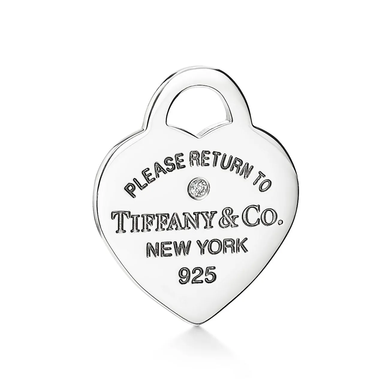 Tiffany & Co. Return to Tiffany® Hoop Earrings in Sterling Silver with Diamonds, Mini | ^ Earrings|Gifts for Her