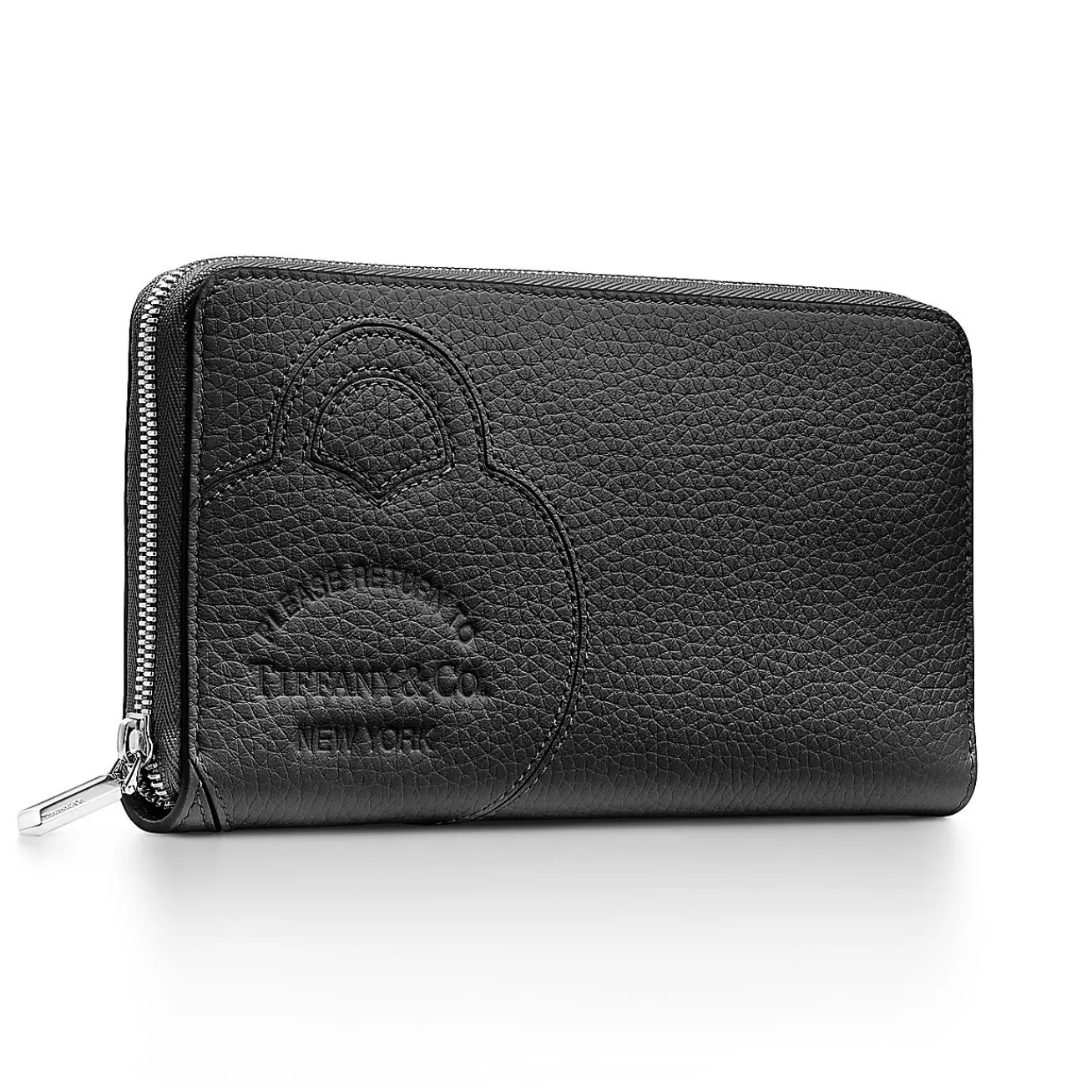 Tiffany & Co. Return to Tiffany® Large Zip Wallet in Black Leather | ^Women Small Leather Goods|Women's Accessories
