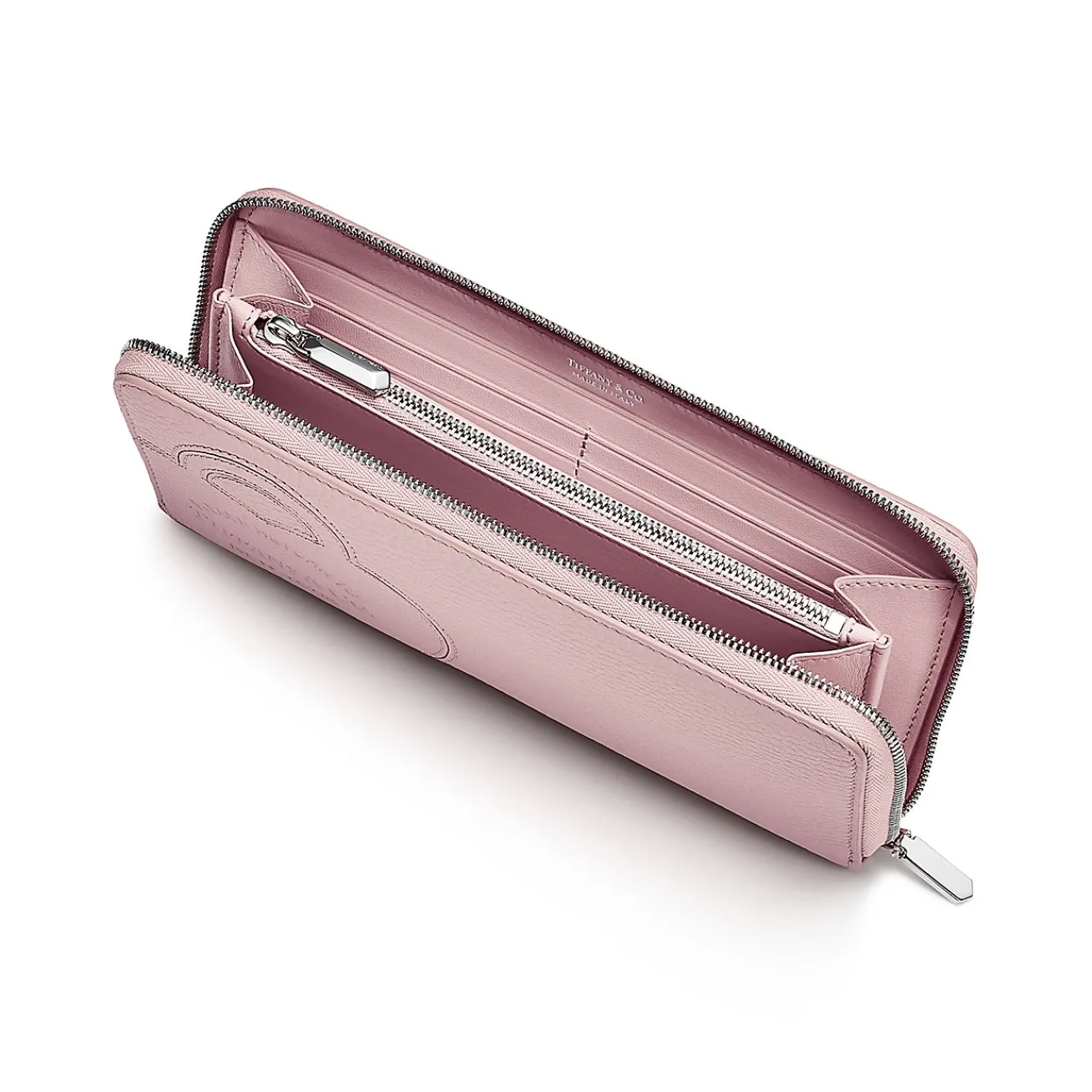 Tiffany & Co. Return to Tiffany® Large Zip Wallet in Crystal Pink Leather | ^Women Small Leather Goods|Women's Accessories